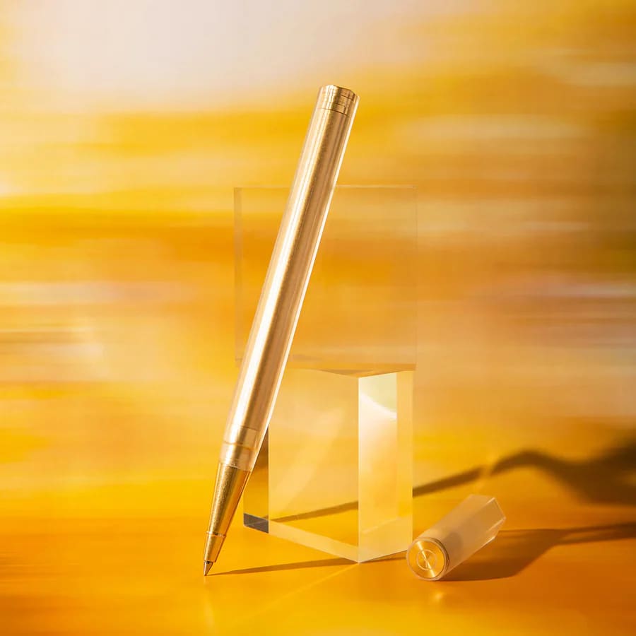 Glamour Evolve - Elemental Rollerball Pen - Brass Gold