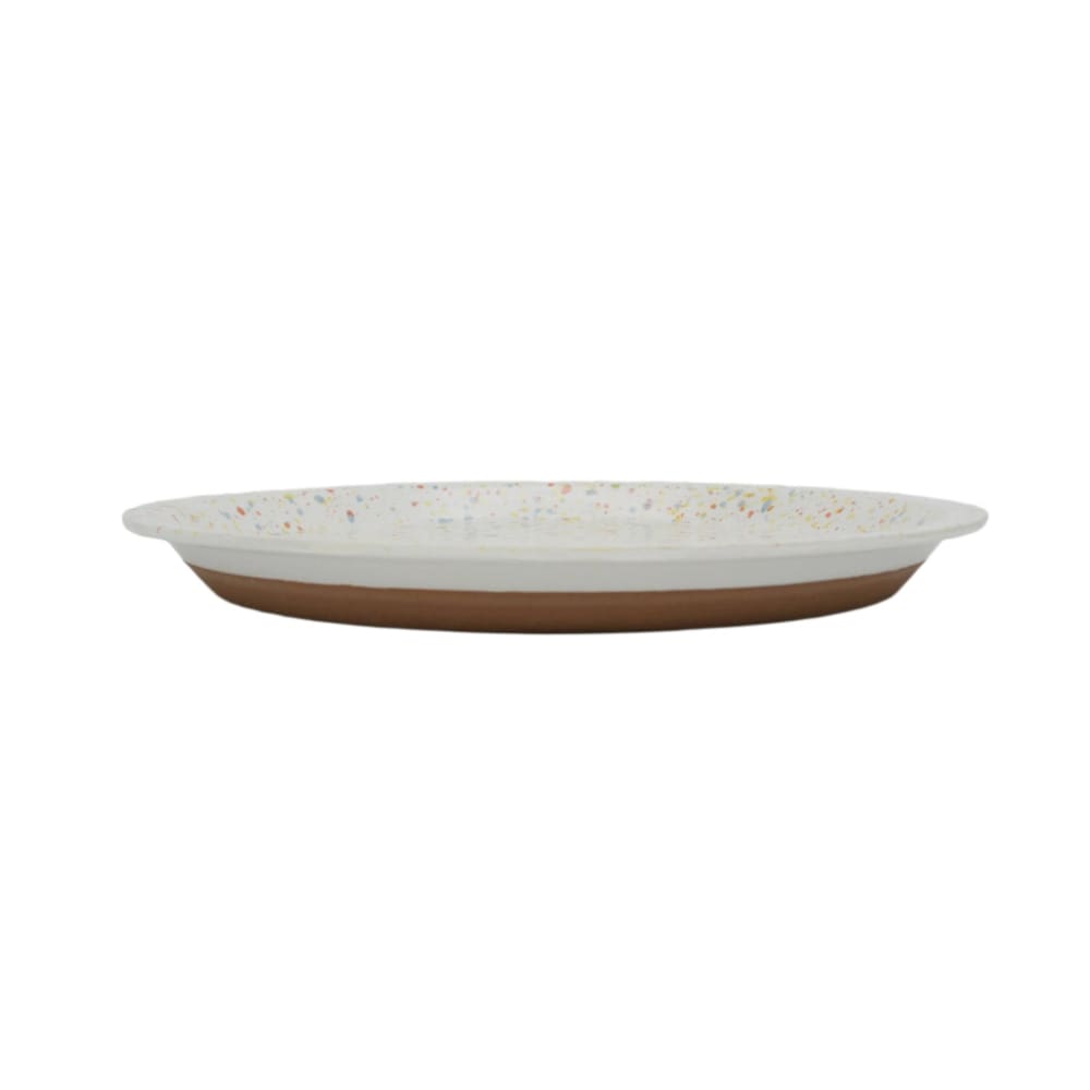 CHIPS PLATE L - splash white-orange