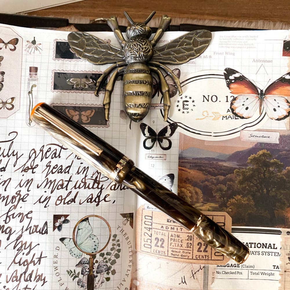 JR pocket Pen - Pumpkin Latte / Gold Trim - Custom Scribe