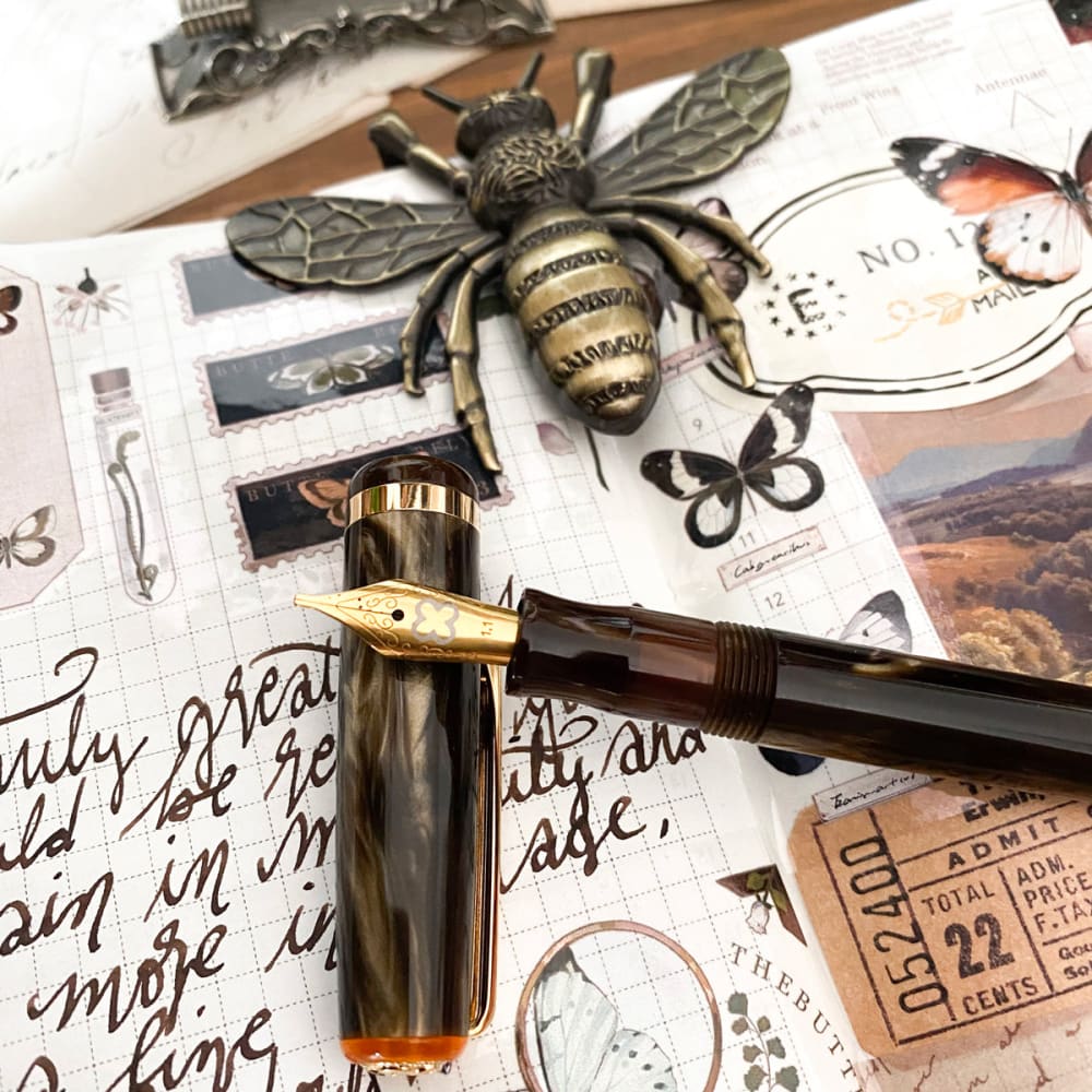 JR pocket Pen - Pumpkin Latte / Gold Trim - Custom Scribe