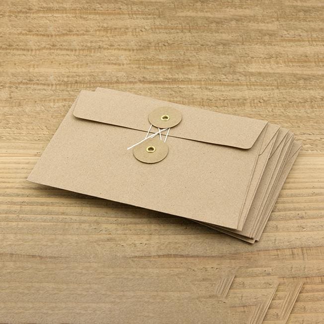 KRAFT ENVELOPE Horizontal with String Brown - Letter