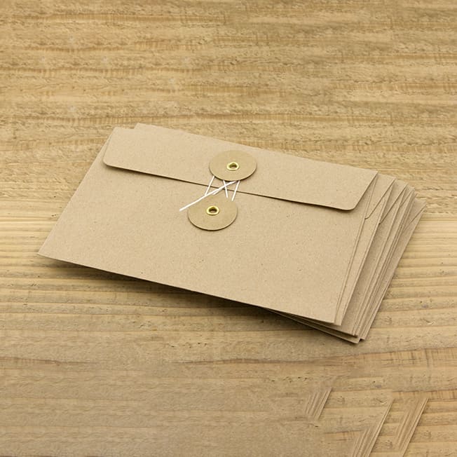 KRAFT ENVELOPE <M> Horizontal with String Brown - The Outsiders 