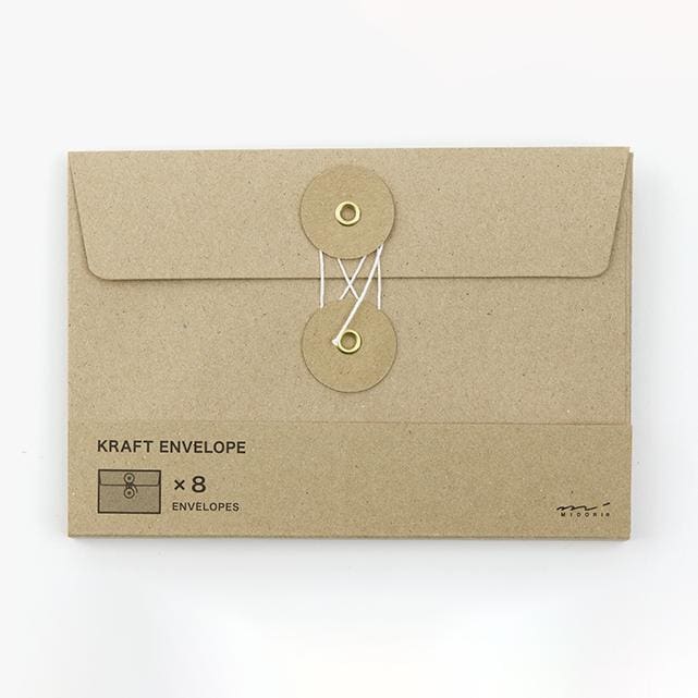 KRAFT ENVELOPE Horizontal with String Brown - Letter