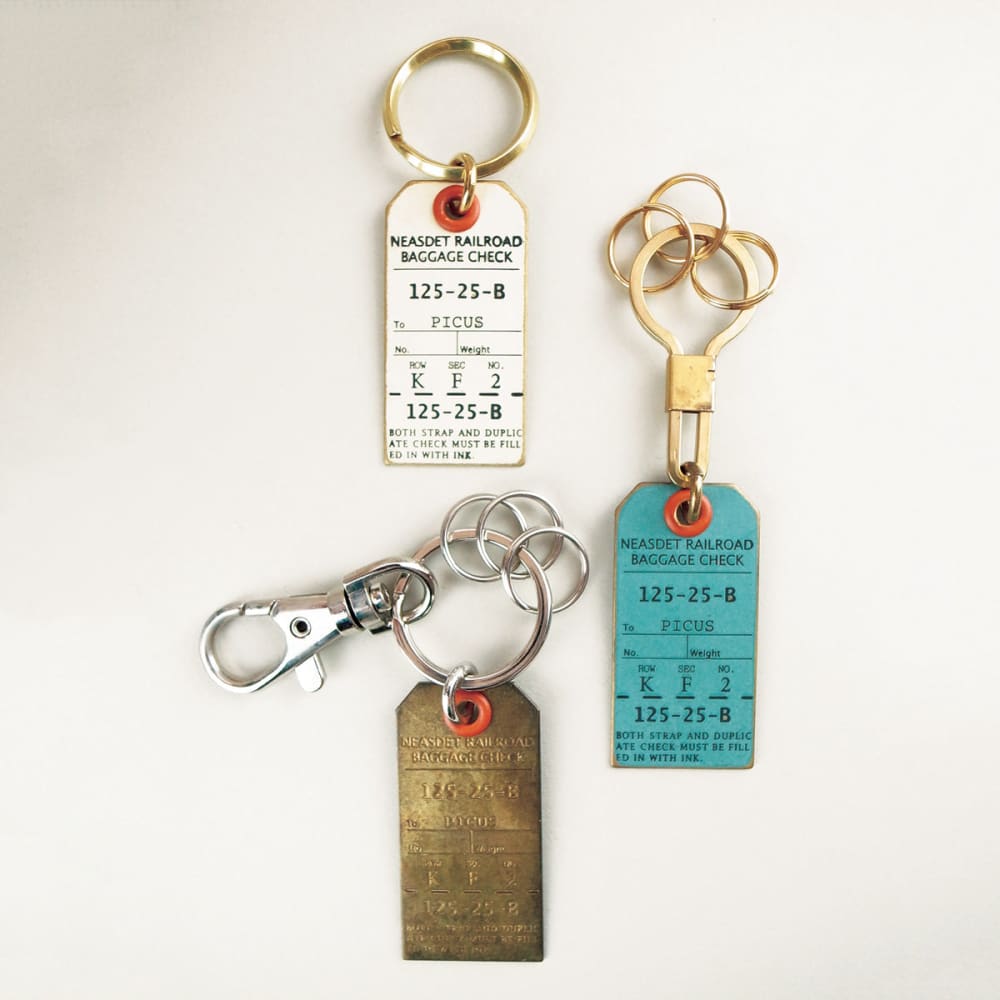 LUGGAGE TAG KEY-HOLDER BEIGE - Key Tag