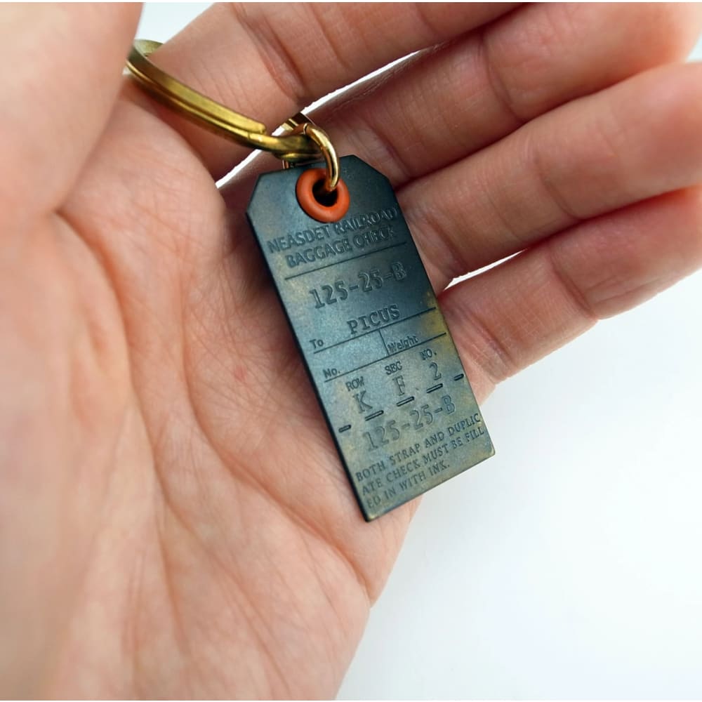 LUGGAGE TAG KEY-HOLDER RUST - Key Tag