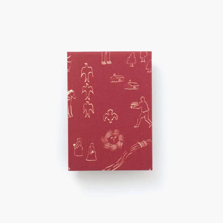 Mini note cover Palmehuset / History Burgundy - Notebook