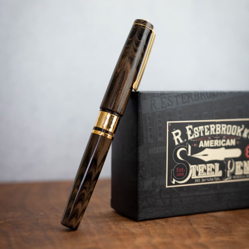 Model J Antique Rose Ebonite with Gold trim - Fountain Pen