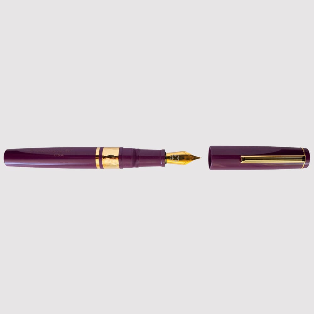 Model J Blackberry Ebonite with Gold trim - Broad