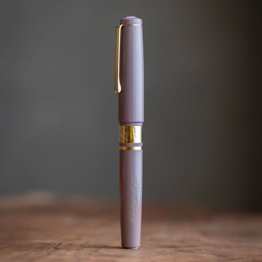 Model J Violet Ebonite with Gold trim - Fine - Fountain Pen