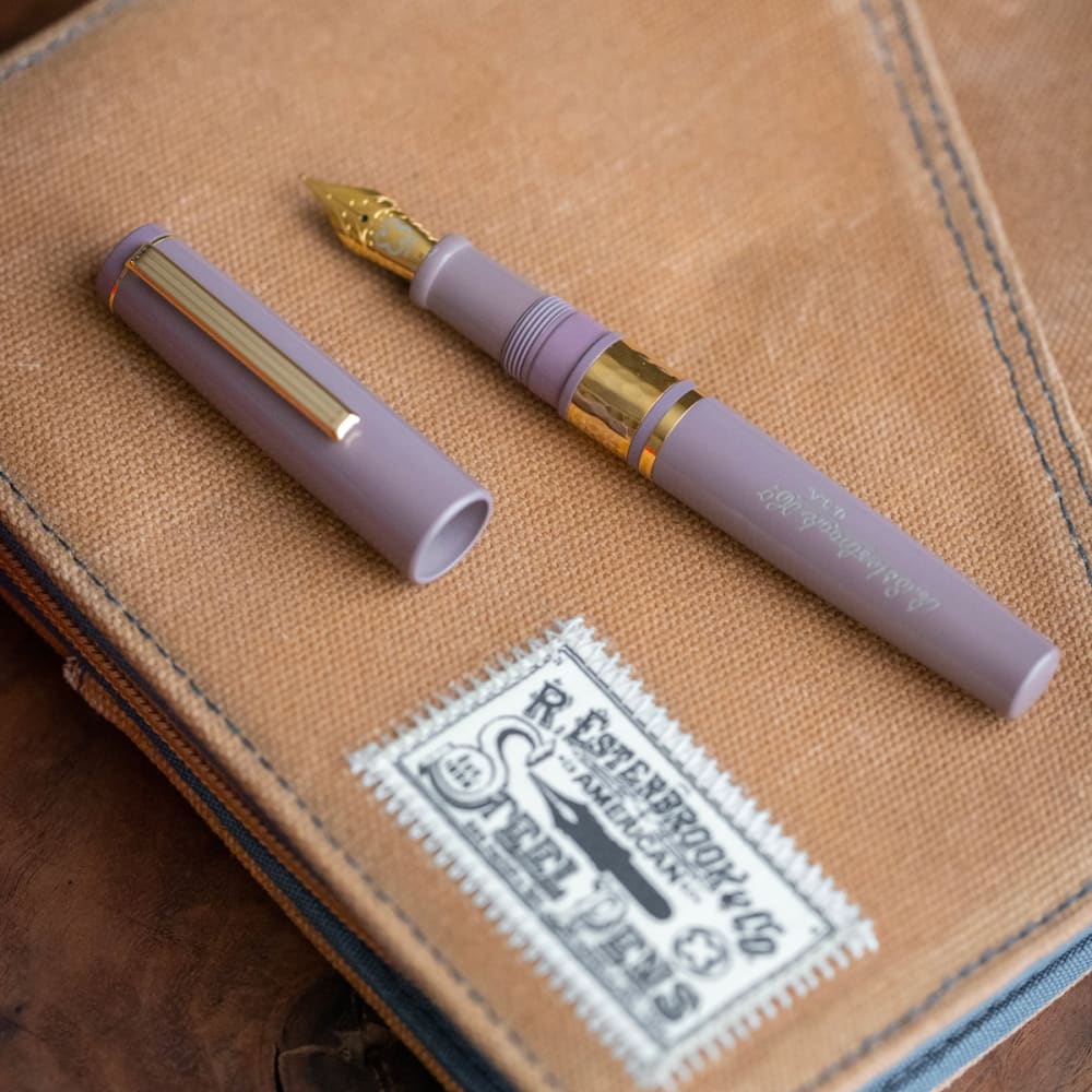 Model J Violet Ebonite with Gold trim - Fine - Fountain Pen