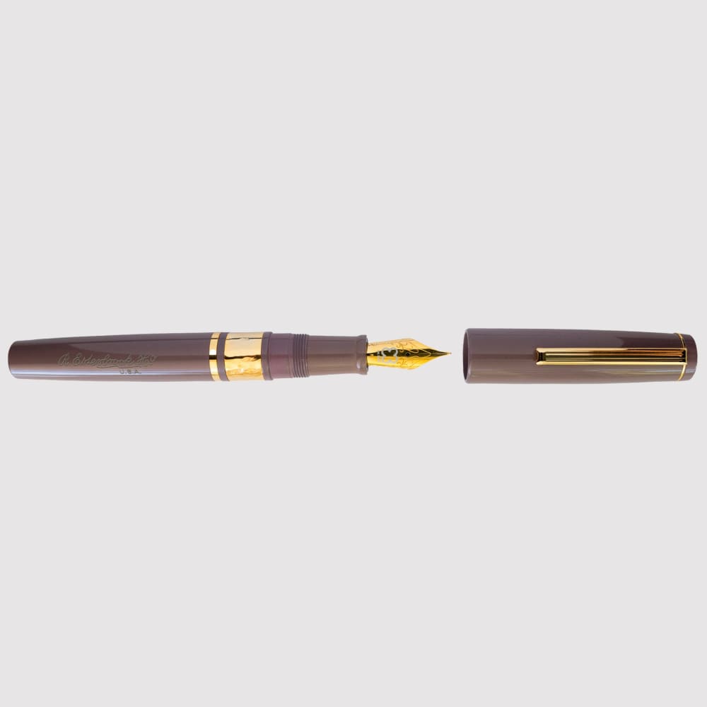 Model J Violet Ebonite with Gold trim - Fine - Fountain Pen