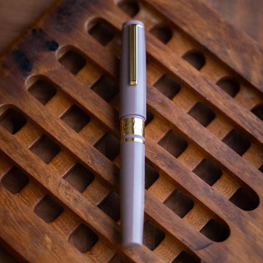 Model J Violet Ebonite with Gold trim - Fine - Fountain Pen