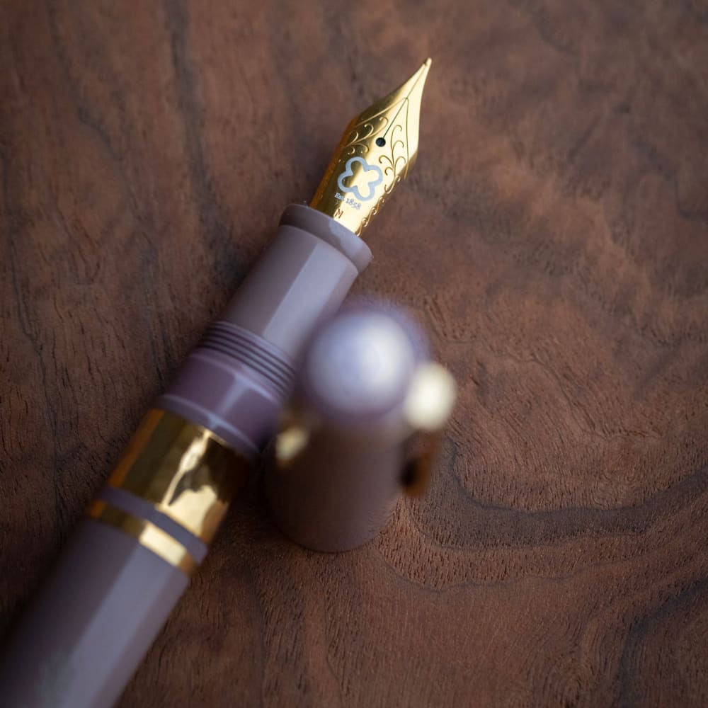 Model J Violet Ebonite with Gold trim - Fine - Fountain Pen