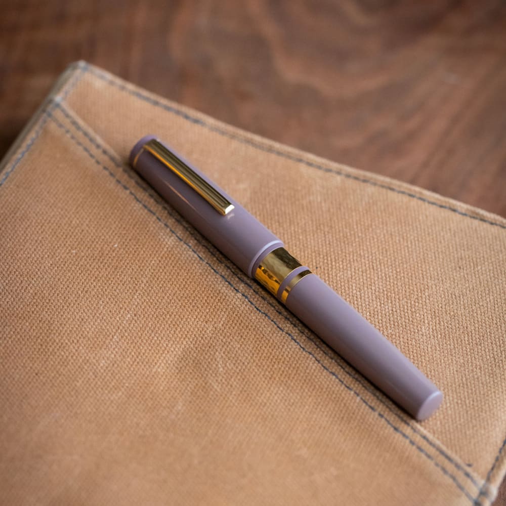 Model J Violet Ebonite with Gold trim - Fine - Fountain Pen