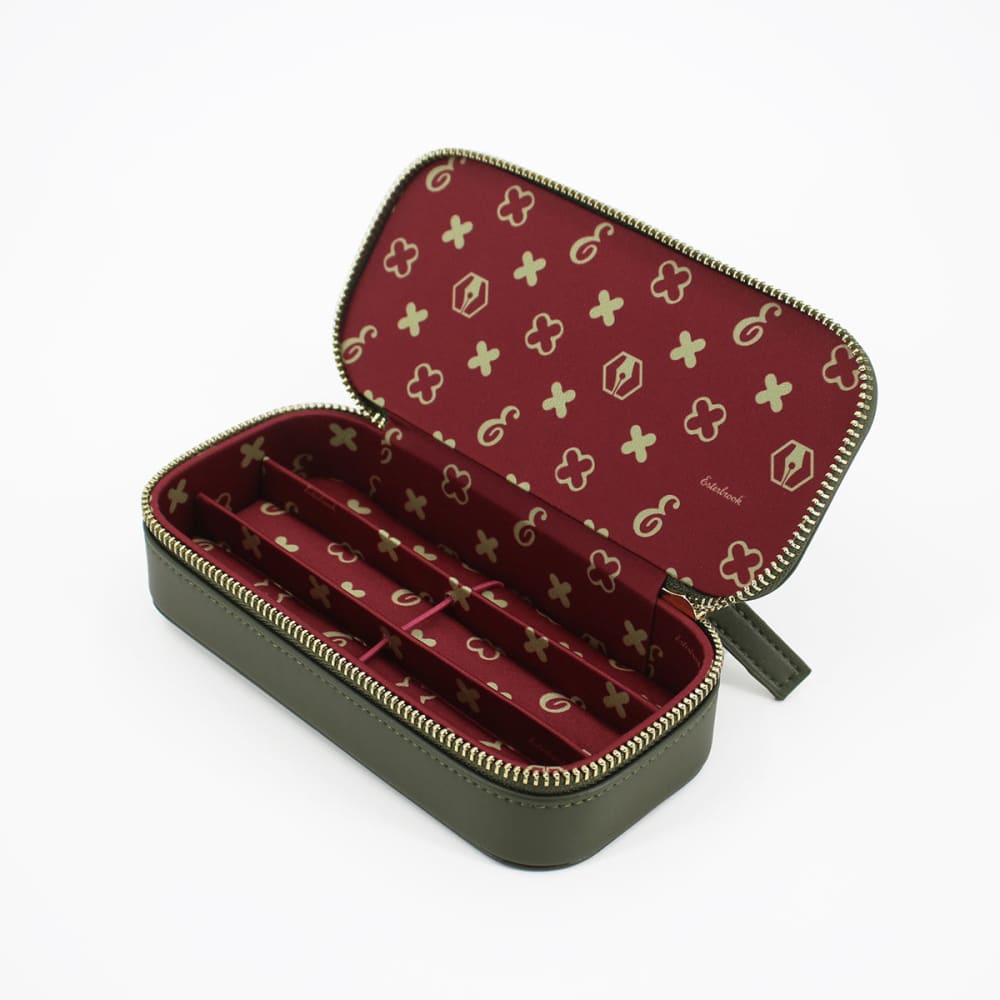 Moss Green Nook - Three Pen Case - Pen Case