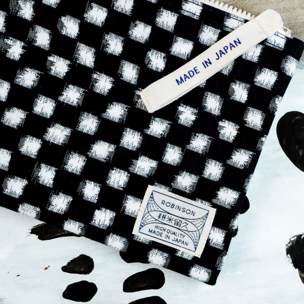 Pouch M Check Navy/White - POUCH