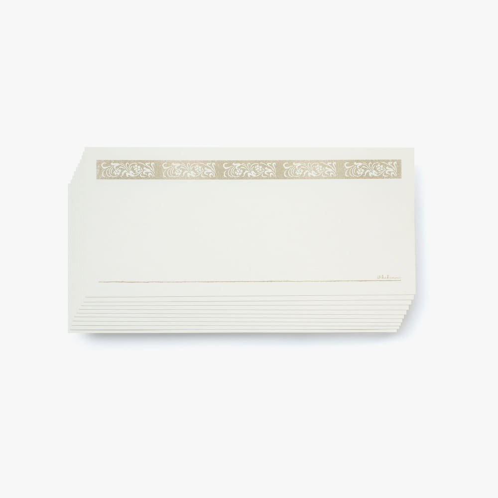 Single note Floral Sepia - Letter and Envelope