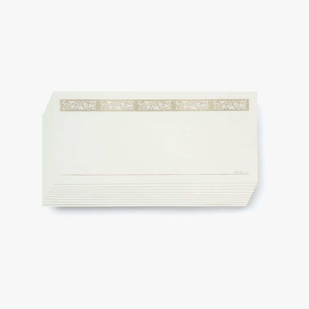 Single note Floral Sepia - Letter and Envelope