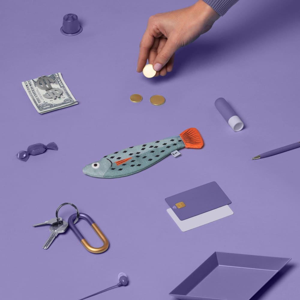 Small Whiting Blue - purse - Pen Case